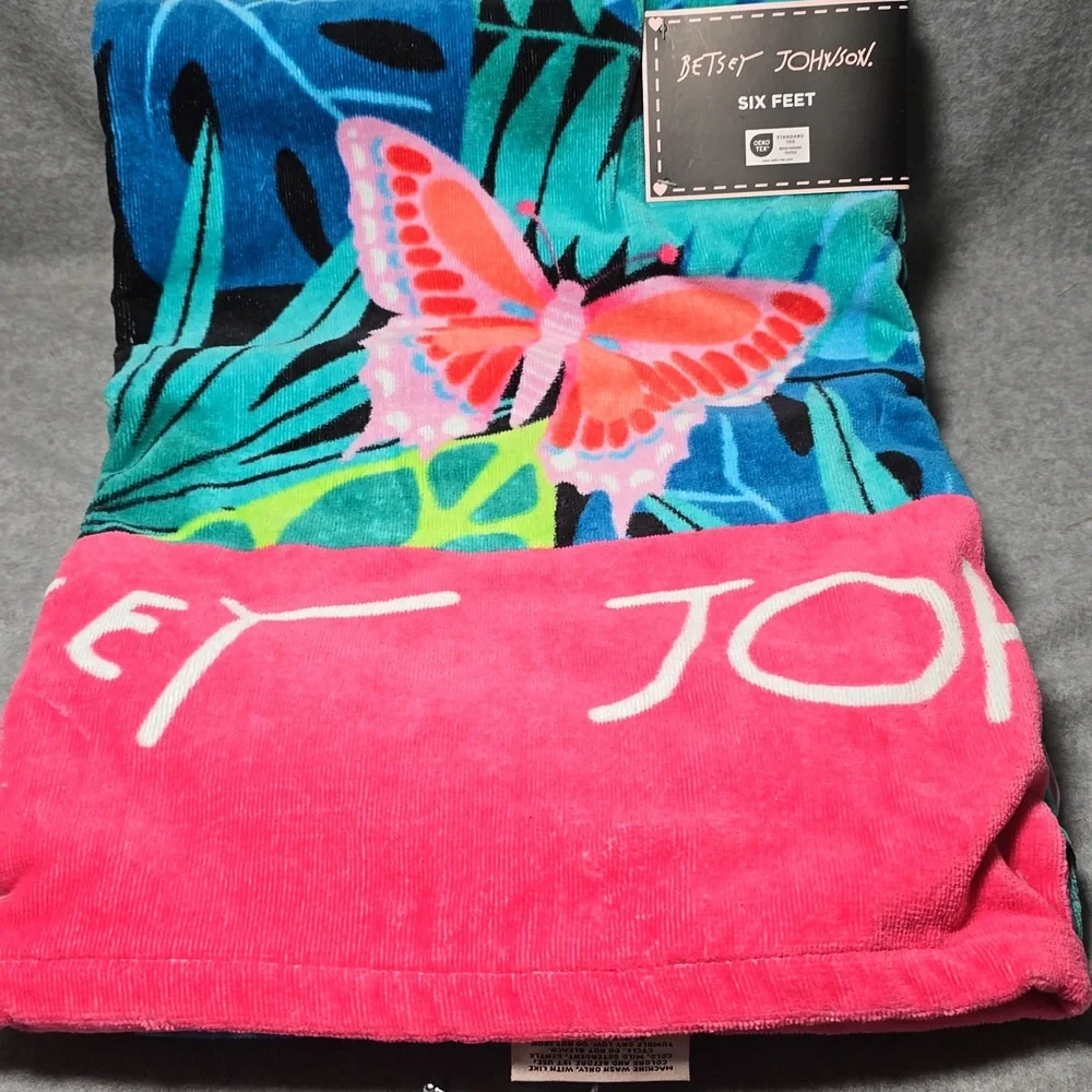 Betsey Johnson Butterfly Beach Towel NWT